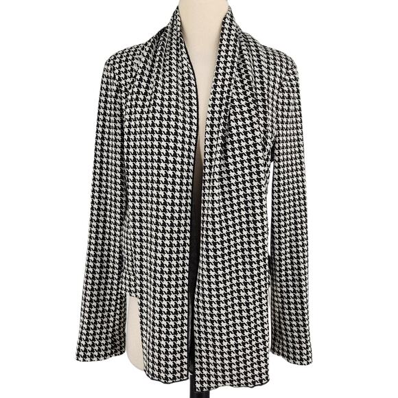 CAbi 3904 Houndstooth Jacket Black and White With Pockets Size Medium - Picture 8 of 8
